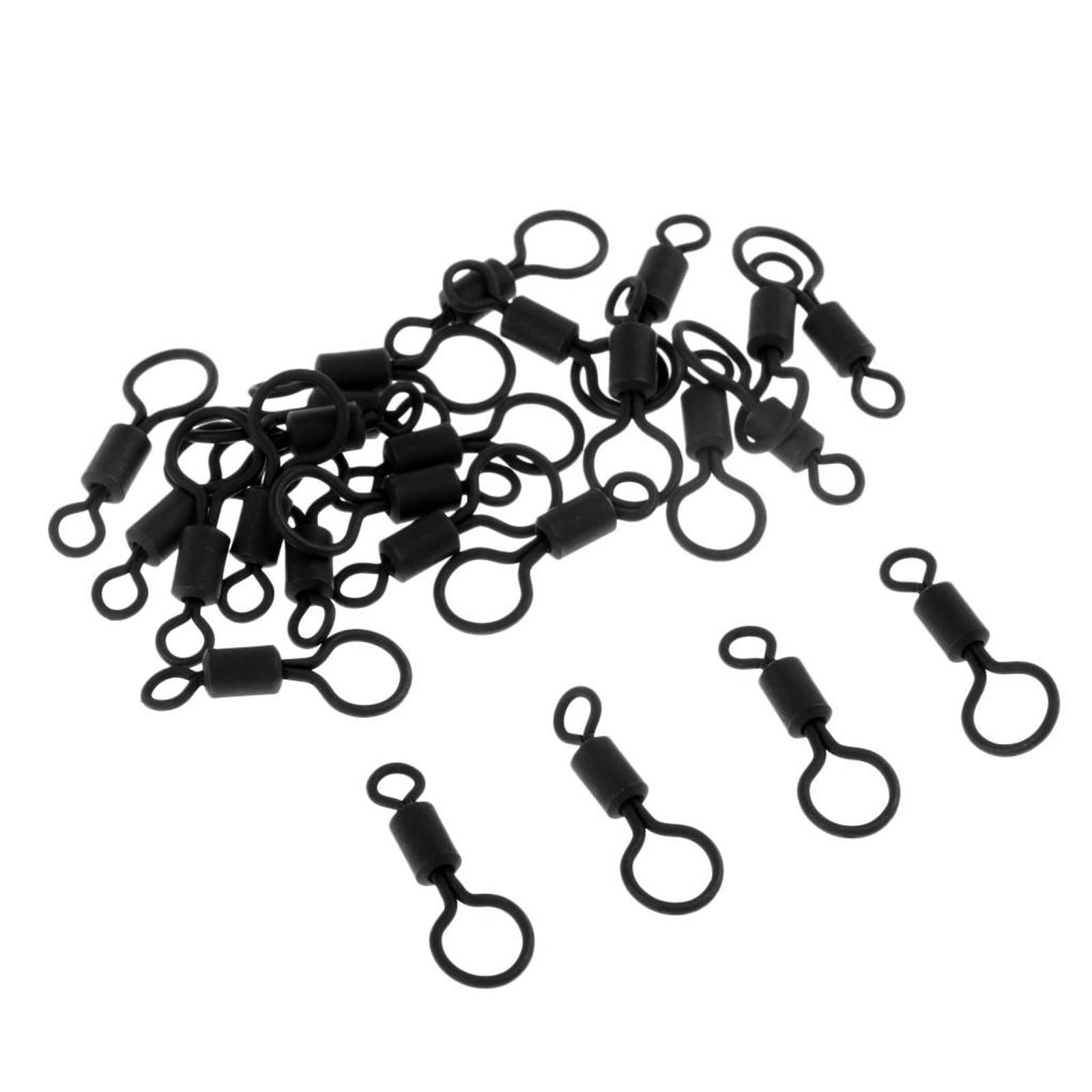Fishing Rod Spinning - Konektor Putar Swivel Pancing Warna Hitam