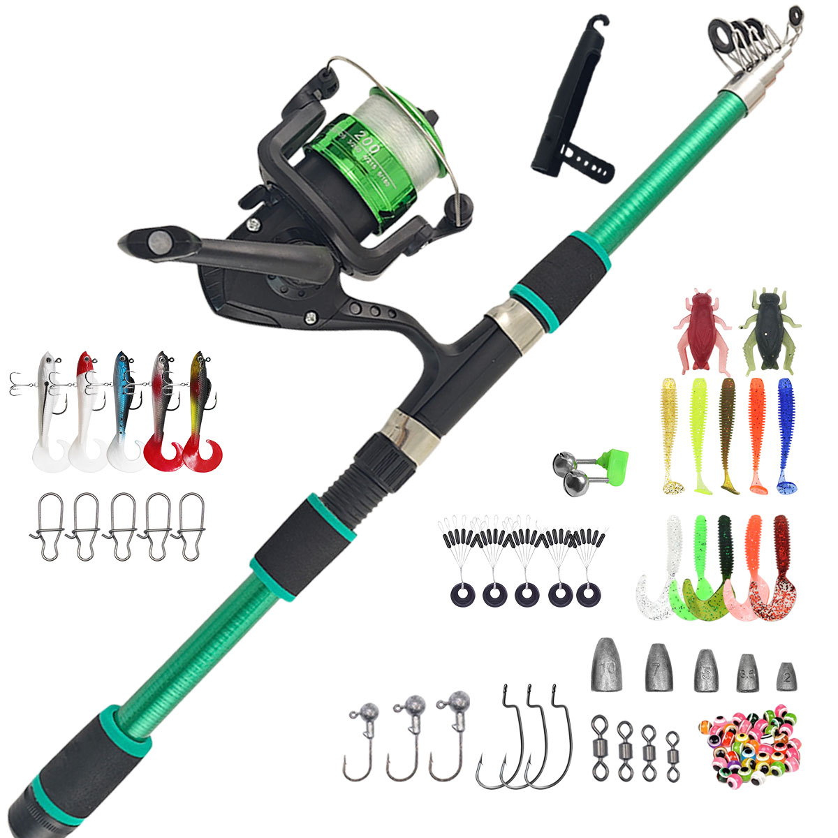 Fishing Rod Combo - Kombo Joran & Reel Pancing Teleskopik