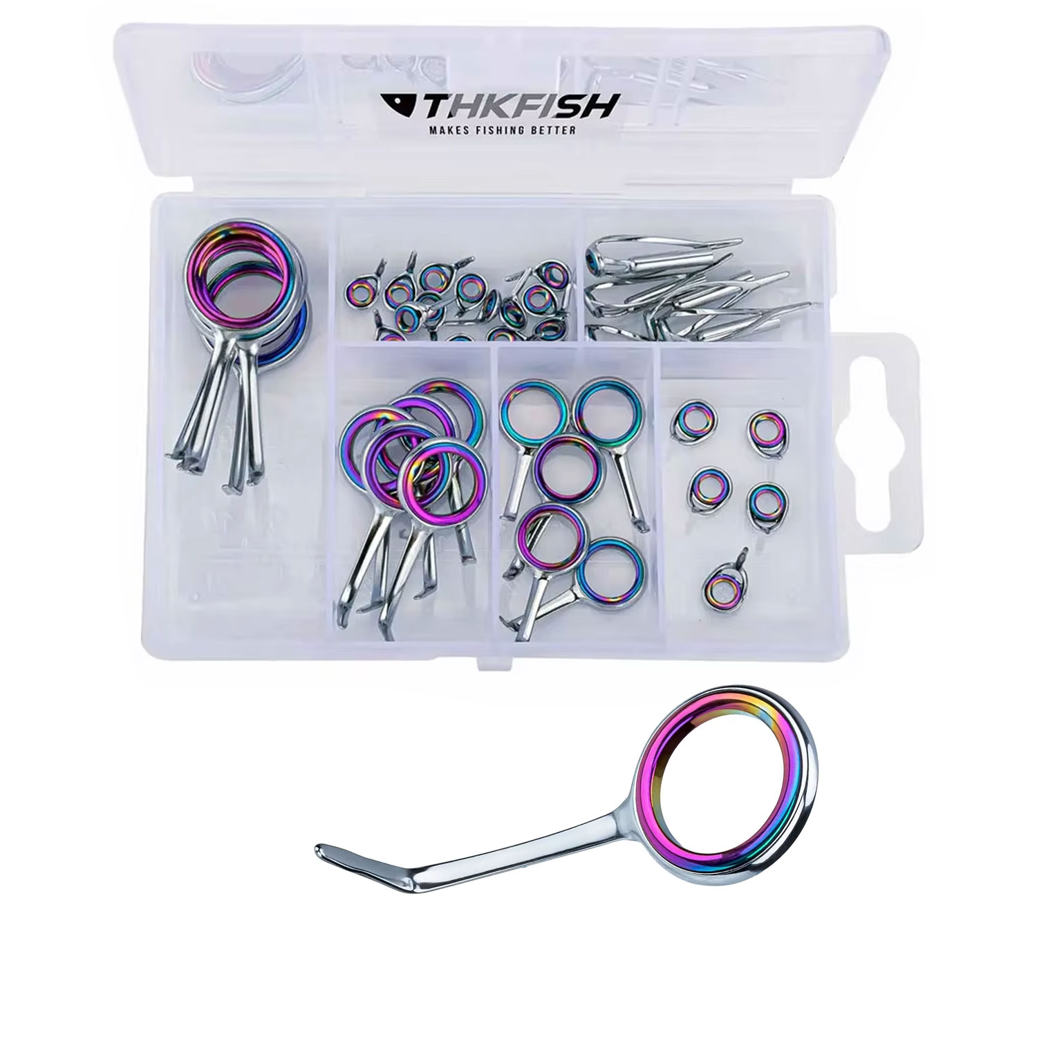 Fishing Rod Tip Replacement - Set joran pancing warna-warni 40 buah,