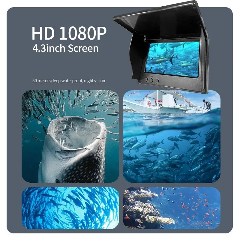 Kit Pancing Video 4,3 Inci den - Fishing Rod Ice ulasan dan harga