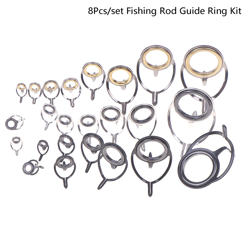 8Pcs Perlengkapan Memancing Se - Fishing Rod Guide Replacement ulasan dan harga