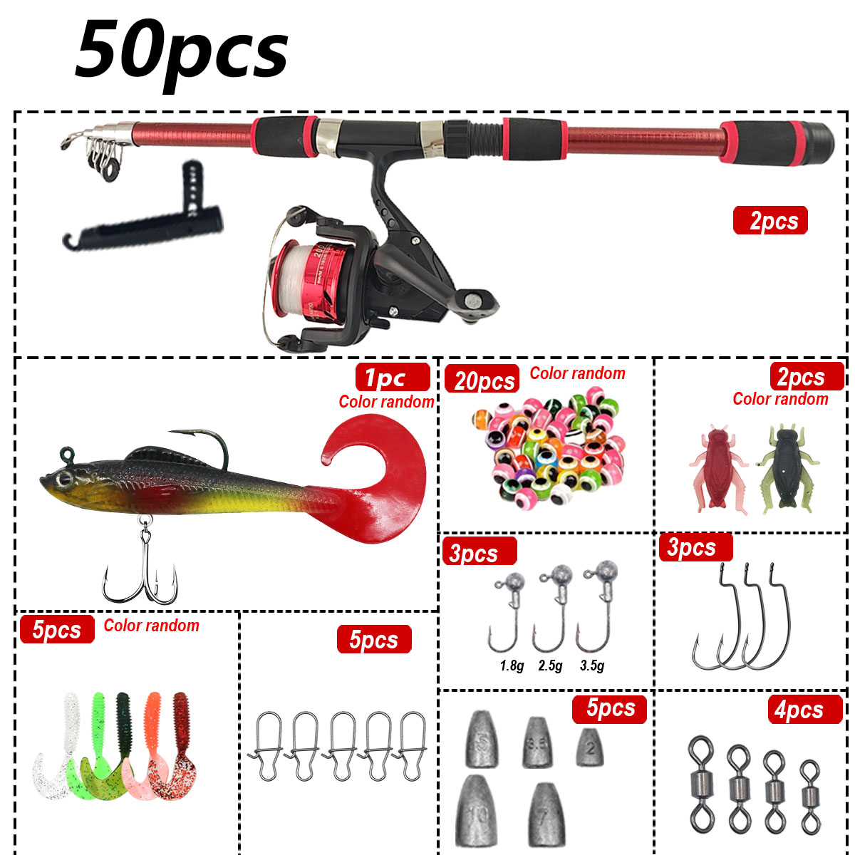 Kombo Joran & Reel Pancing Tel - Fishing Rod Combo ulasan dan harga