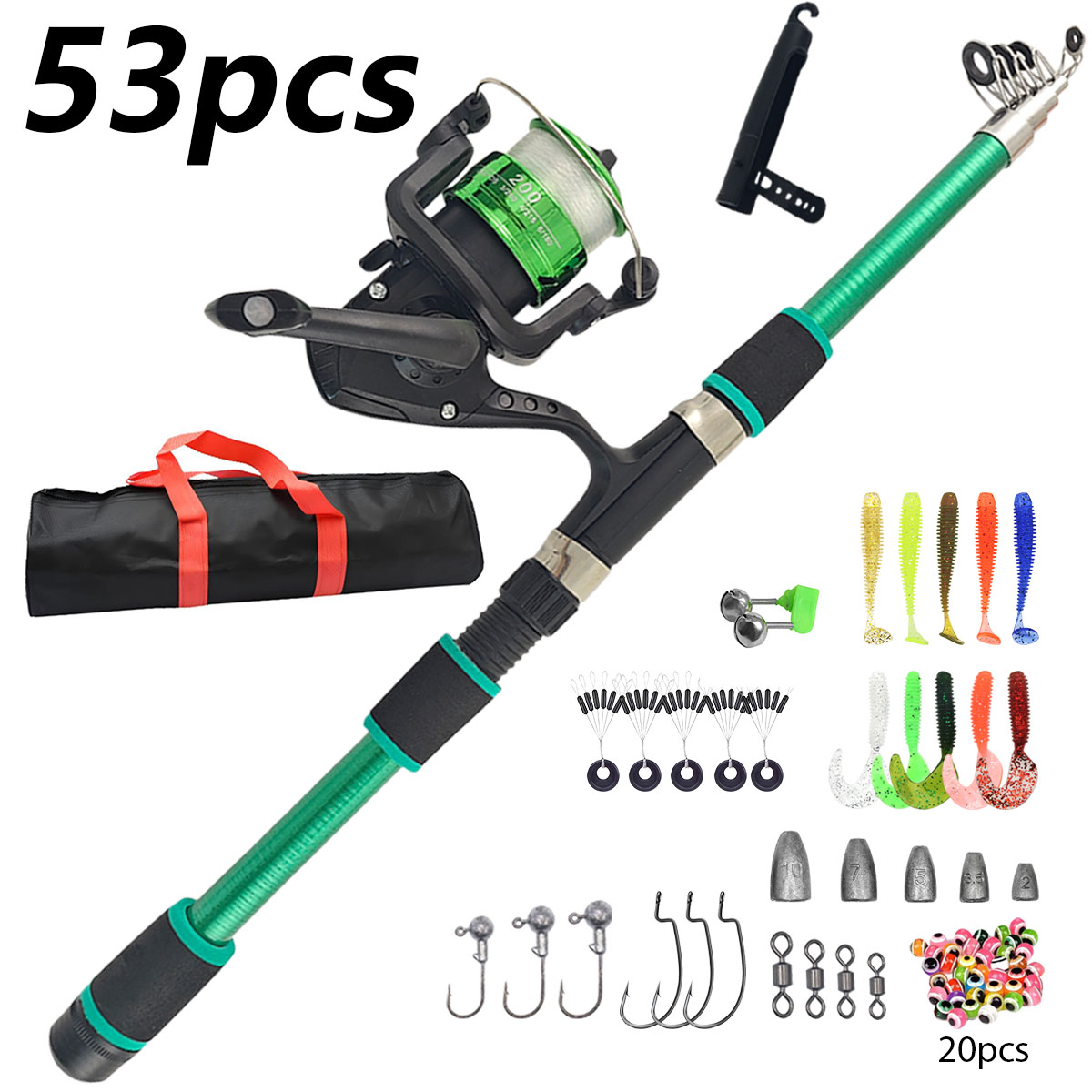 Kombo Joran & Reel Pancing Tel - Fishing Rod Combo ulasan dan harga