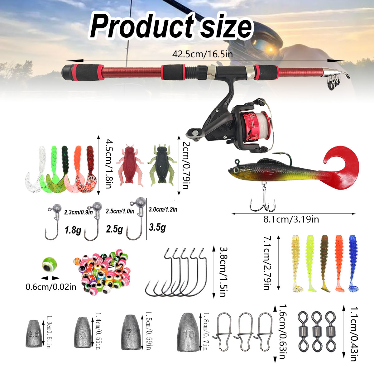 Kombo Joran & Reel Pancing Tel - Fishing Rod Combo ulasan dan harga
