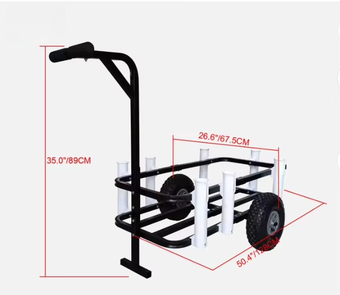 Gerobak Lipat untuk Pantai dan - Fishing Rod Holder ulasan dan harga